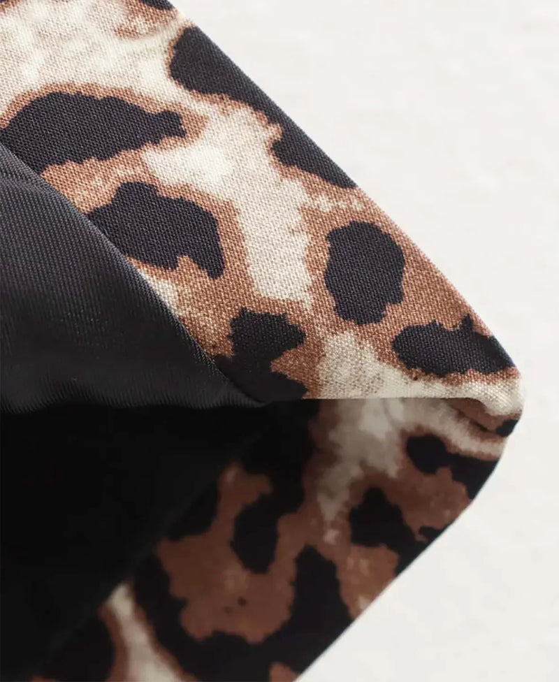 Compra 1 Chaleco con Estampado de Leopardo  y obtén 1 cinturón de moda exclusivo BlomLane™